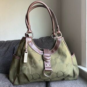 Chaps Green/Brown Shoulder bag